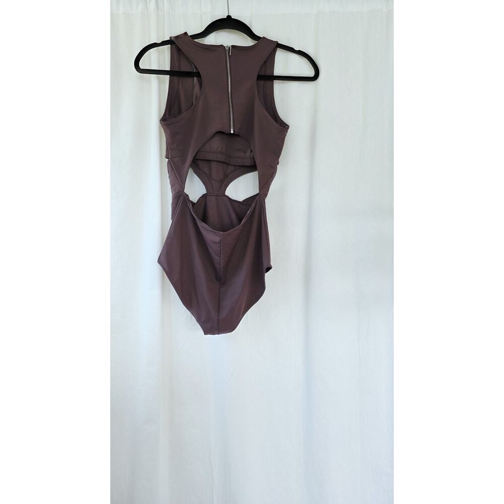 Free People Movement Athletic Bodysuit‎ Chocolate Brown M Active Yoga Athleisure - Picture 3 of 6